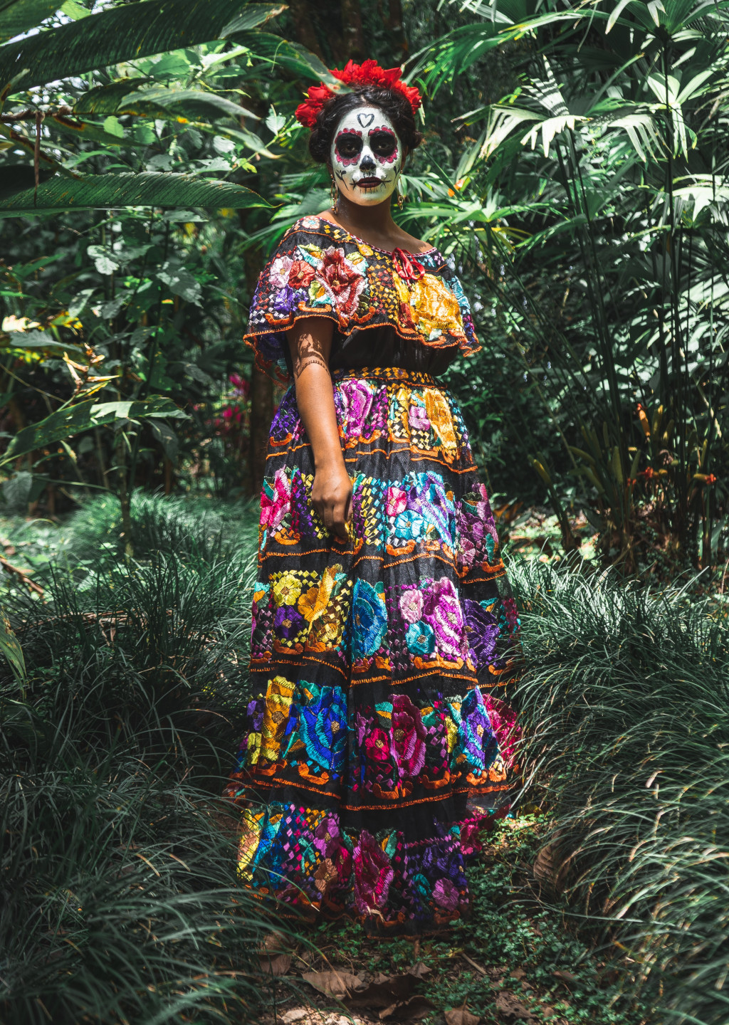 traje de calavera mexicana